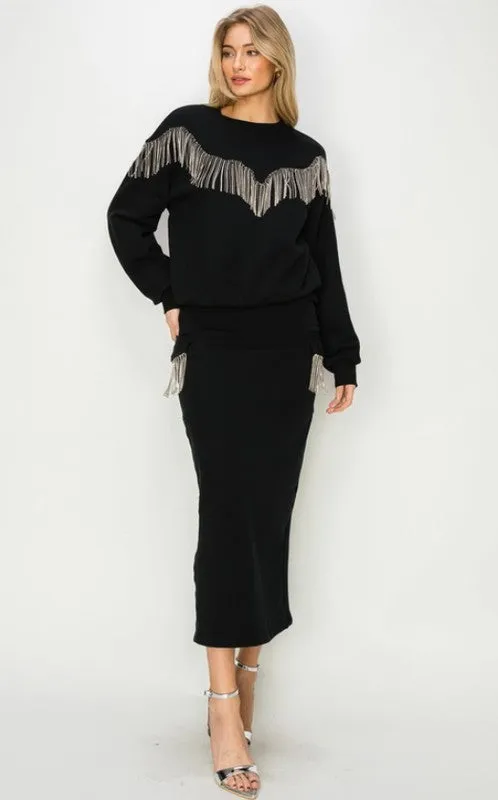 WESTERN TASSEL SWEATER