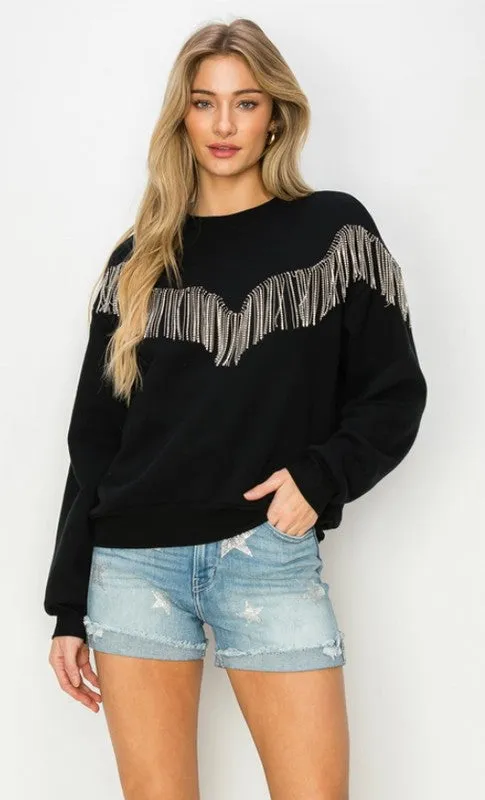 WESTERN TASSEL SWEATER