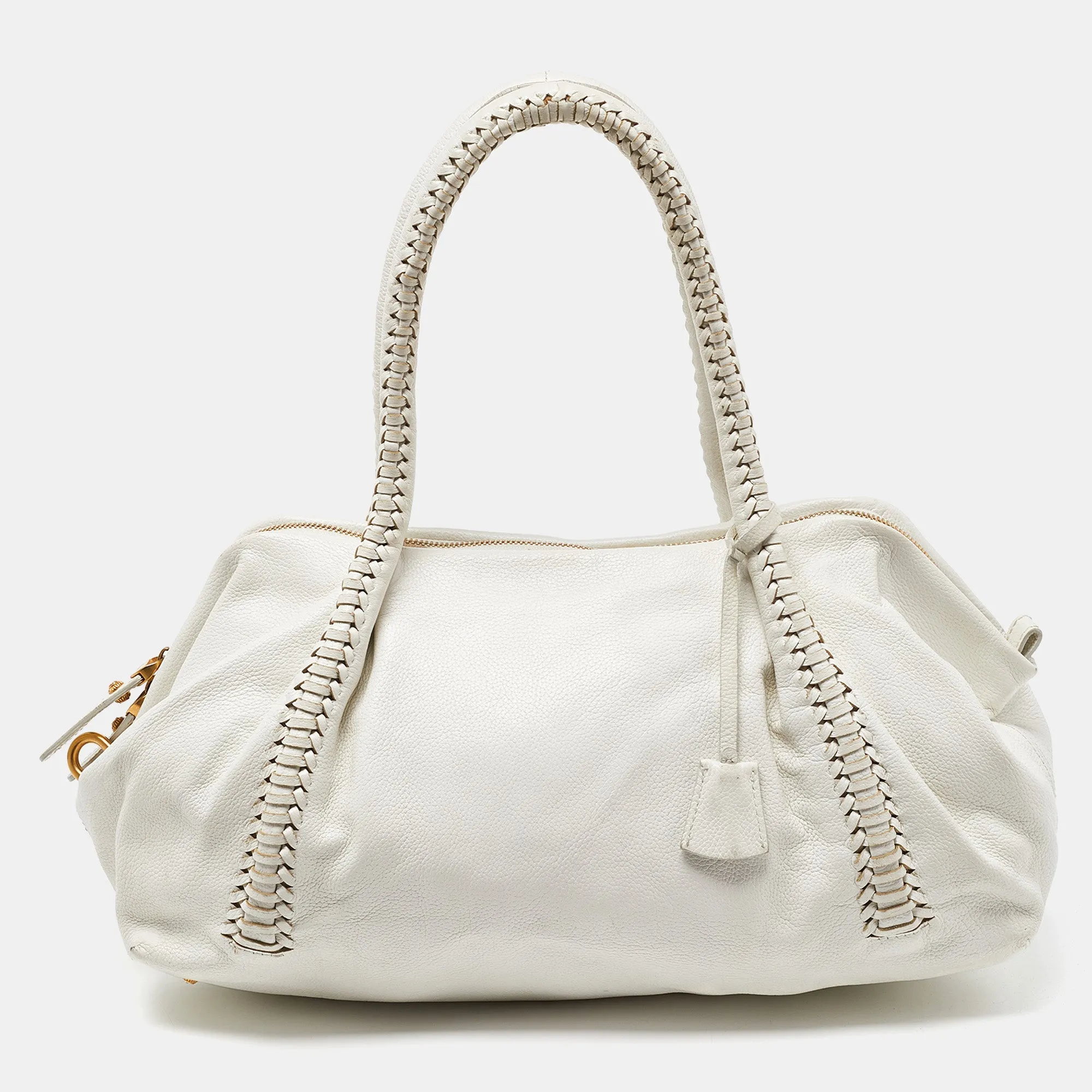 White Leather Satchel