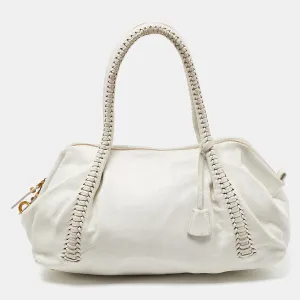 White Leather Satchel
