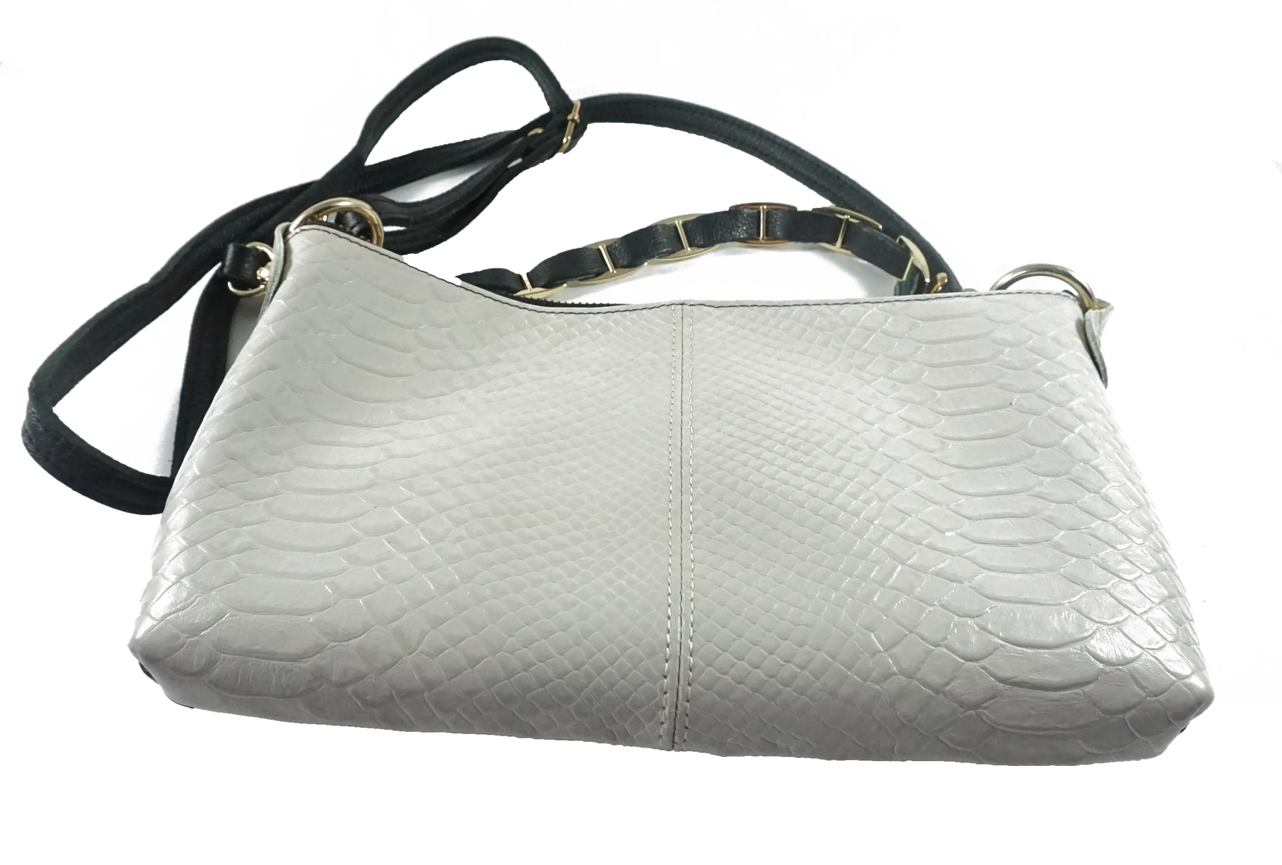 White Leather Satchel