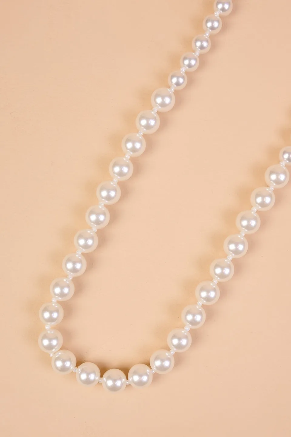 White Single Layered Pearl Mala