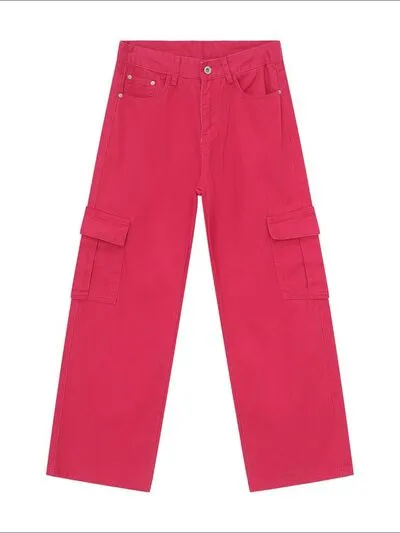 Wide Leg Cargo Jeans
