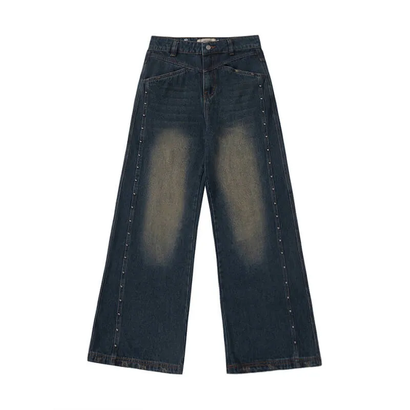 Wide-Leg Denim Jeans