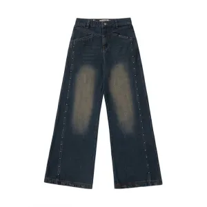 Wide-Leg Denim Jeans