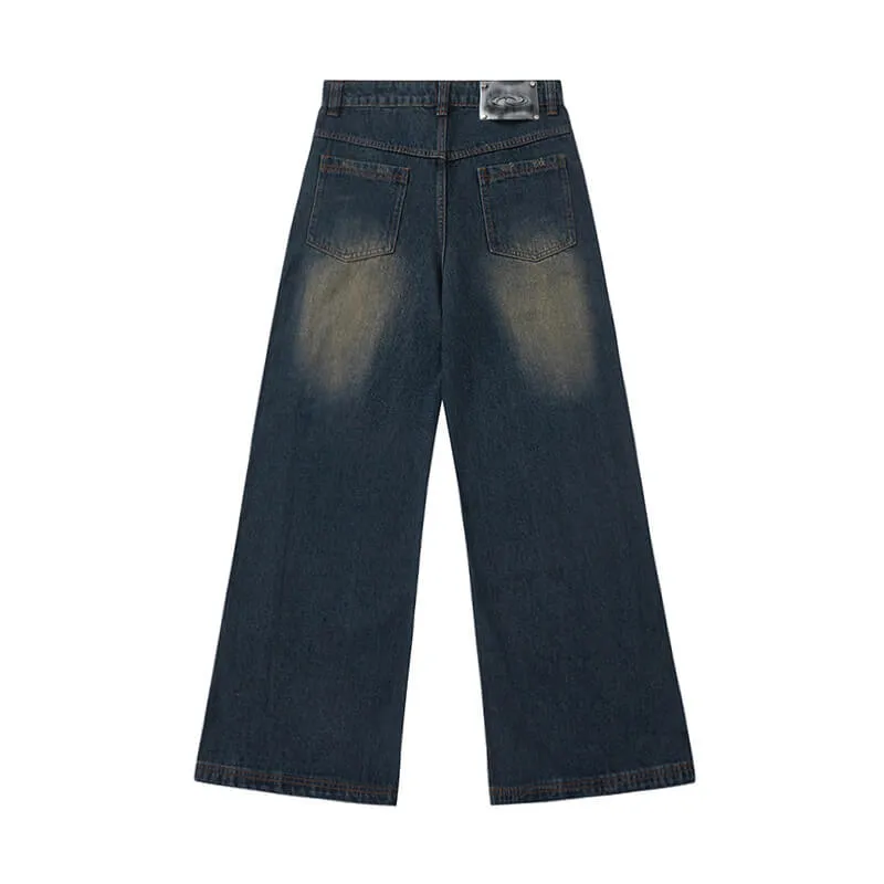 Wide-Leg Denim Jeans