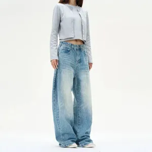 Wide-Leg Denim Pants