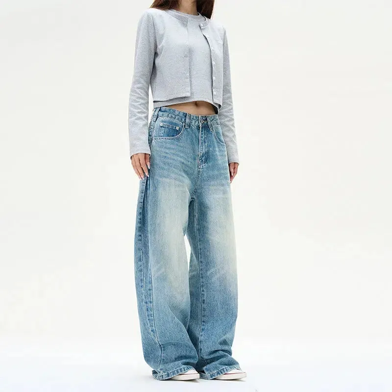 Wide-Leg Denim Pants