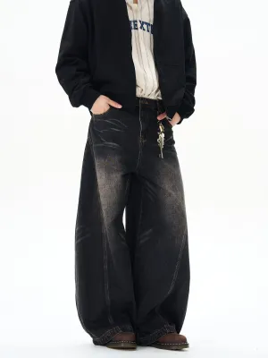 Wide-Leg Scimitar Jeans