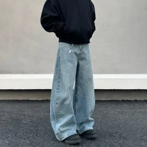Wide-Leg Straight Jeans