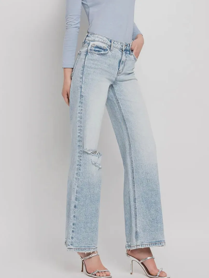 Winnie Wide Leg Denim: Lightwash