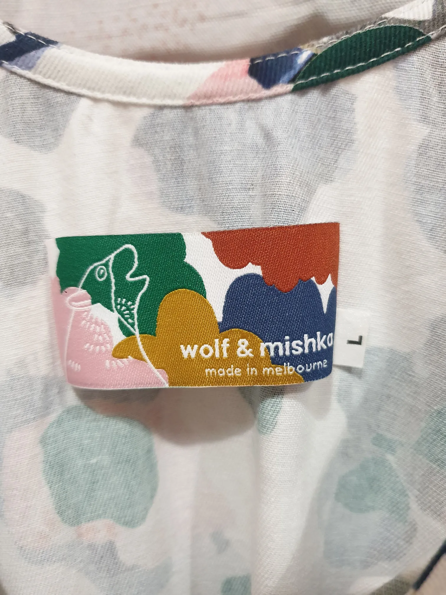 Wolf & Mishka unique print dress size L