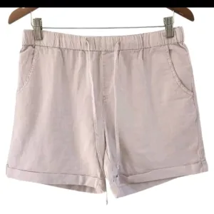 Womans Size M Shorts XCVI Wearables Quincy Cotton Linen Shorts Beige Khaki