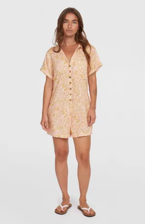 Women of the Wave Romper | White Abstract Wave