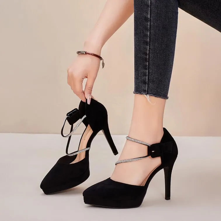 Women's Closed Platform High Heel Shoes MS86