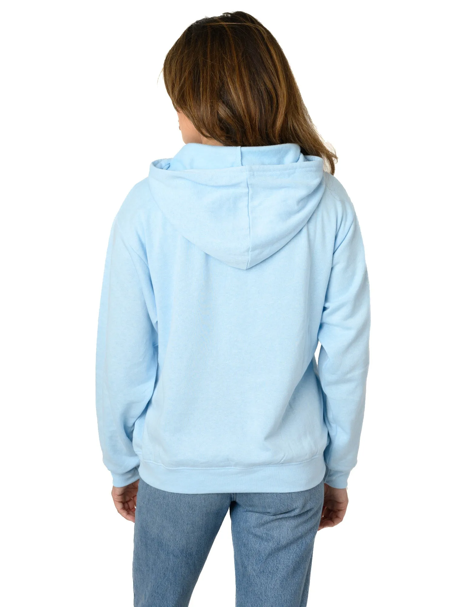Womens Eeyore Hoodie Lightweight Fleece Pullover Sweatshirt Disney Blue