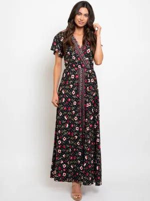 WOMEN'S FLORAL ROMPER MAXI DRESS