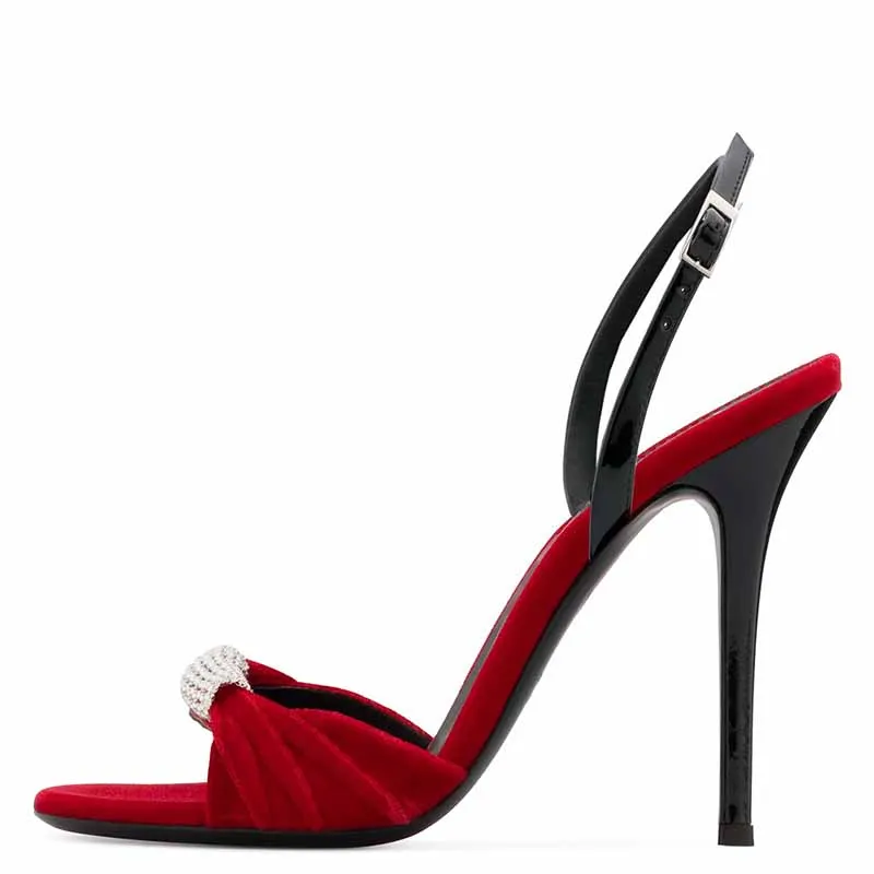 Women's Formal Rhinestone High Heel Sandal Ankle Strap Wedding Shoes