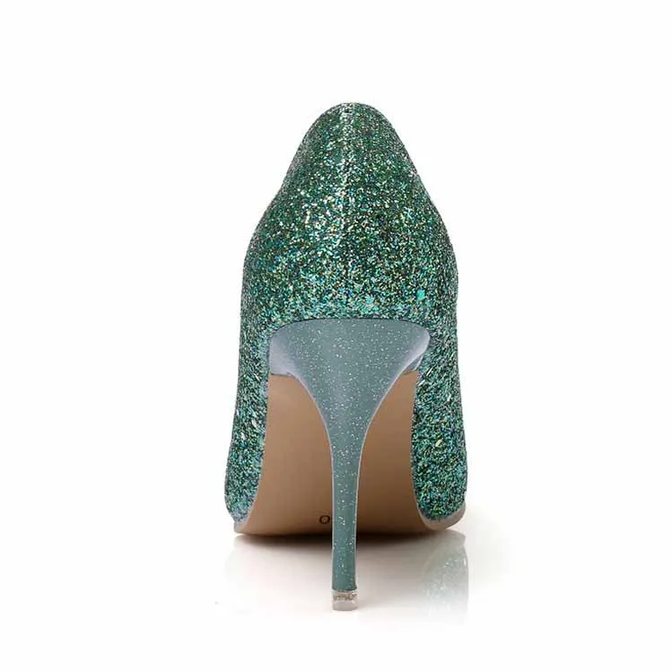 Women's High Heels Slip On Pumps Pointy Toe Stilettos 8CM