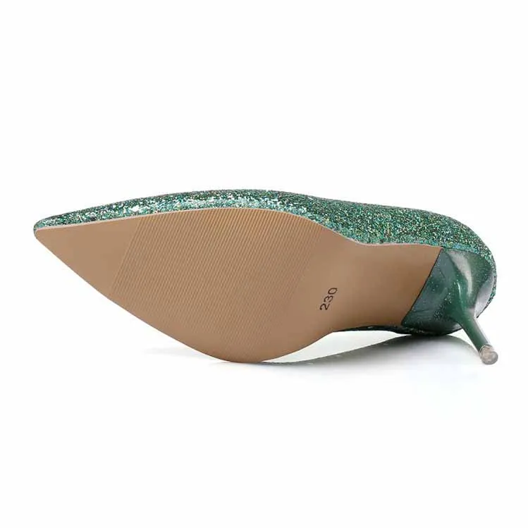 Women's High Heels Slip On Pumps Pointy Toe Stilettos 8CM