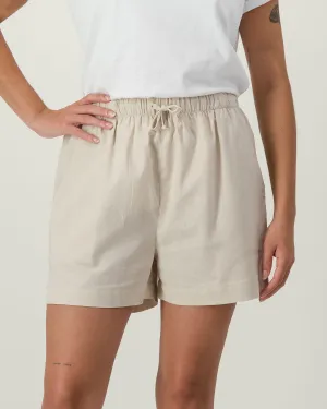Womens Linen Shorts - Natural Sand