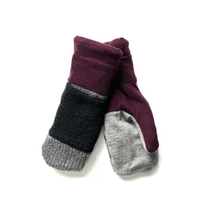Women's Mittens - Black & Purple - 1270 M/L