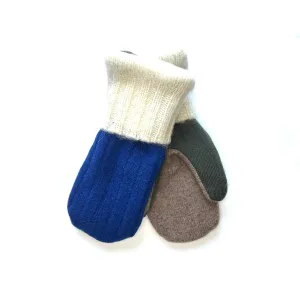 Women's Mittens - Blue & Cream - 1232 M/L