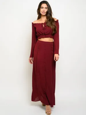 WOMEN'S OFF SHOULDER 2PC. SET