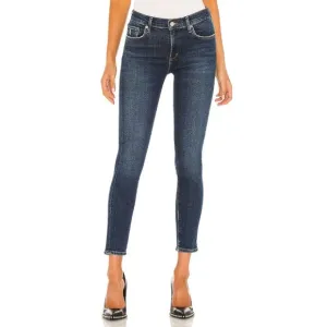 Womens Size 24 24x28 AGOLDE Blue Sophie Mid Rise Skinny Ankle Jeans