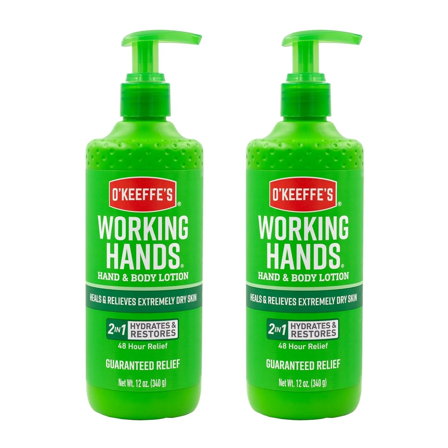 Working Hands Hand and Body Lotion, 12Oz Pump (Pack of 1) - Heals and Relieves Extremely Dry Skin