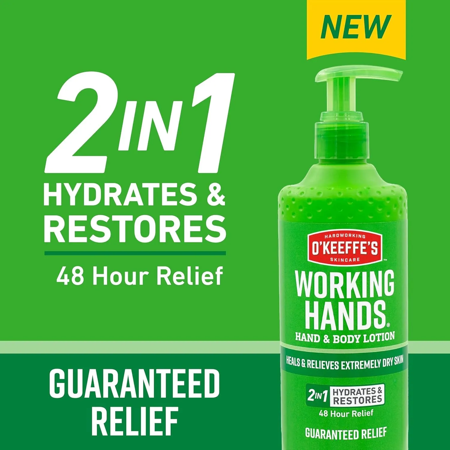 Working Hands Hand and Body Lotion, 12Oz Pump (Pack of 1) - Heals and Relieves Extremely Dry Skin