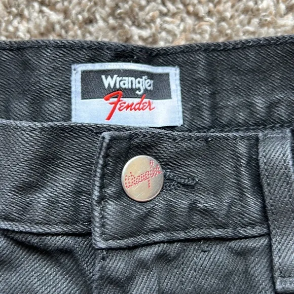 Wrangler x Fender Festival Black Denim Shorts