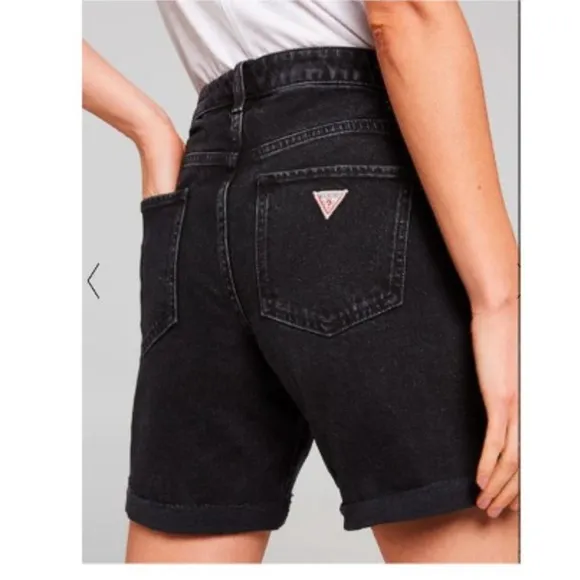 Y2K • Vintage 90s Guess Black Jeans shorts • 80s