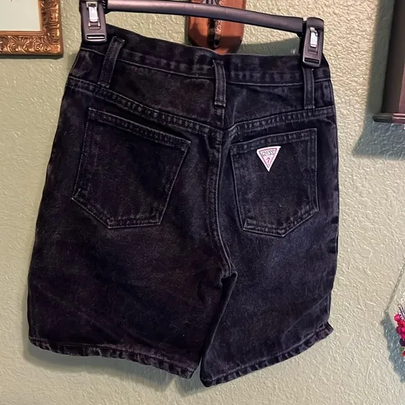 Y2K • Vintage 90s Guess Black Jeans shorts • 80s