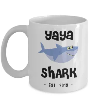 Yaya Shark Mug New Yaya Est 2019 Do Do Do Expecting Yayas Pregnancy Reveal Announcement Gifts Coffee Cup
