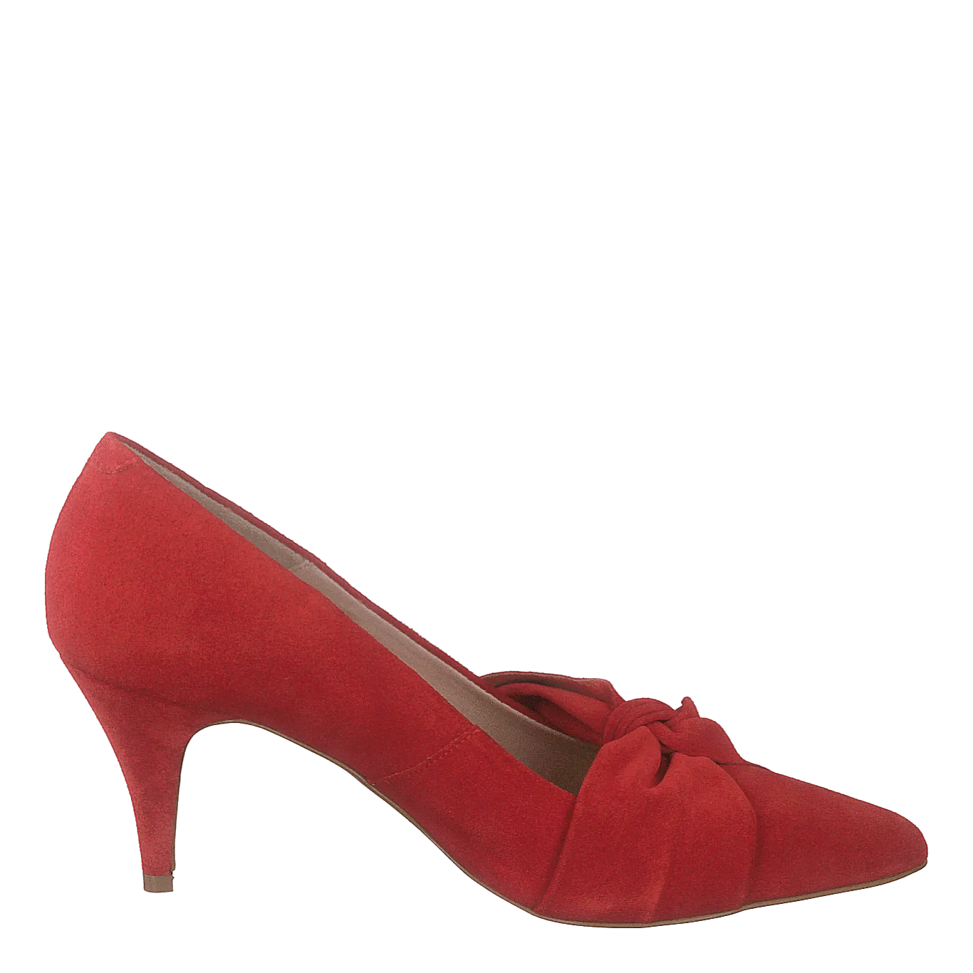 Zita Suede Bow Pump 441 - Red 1