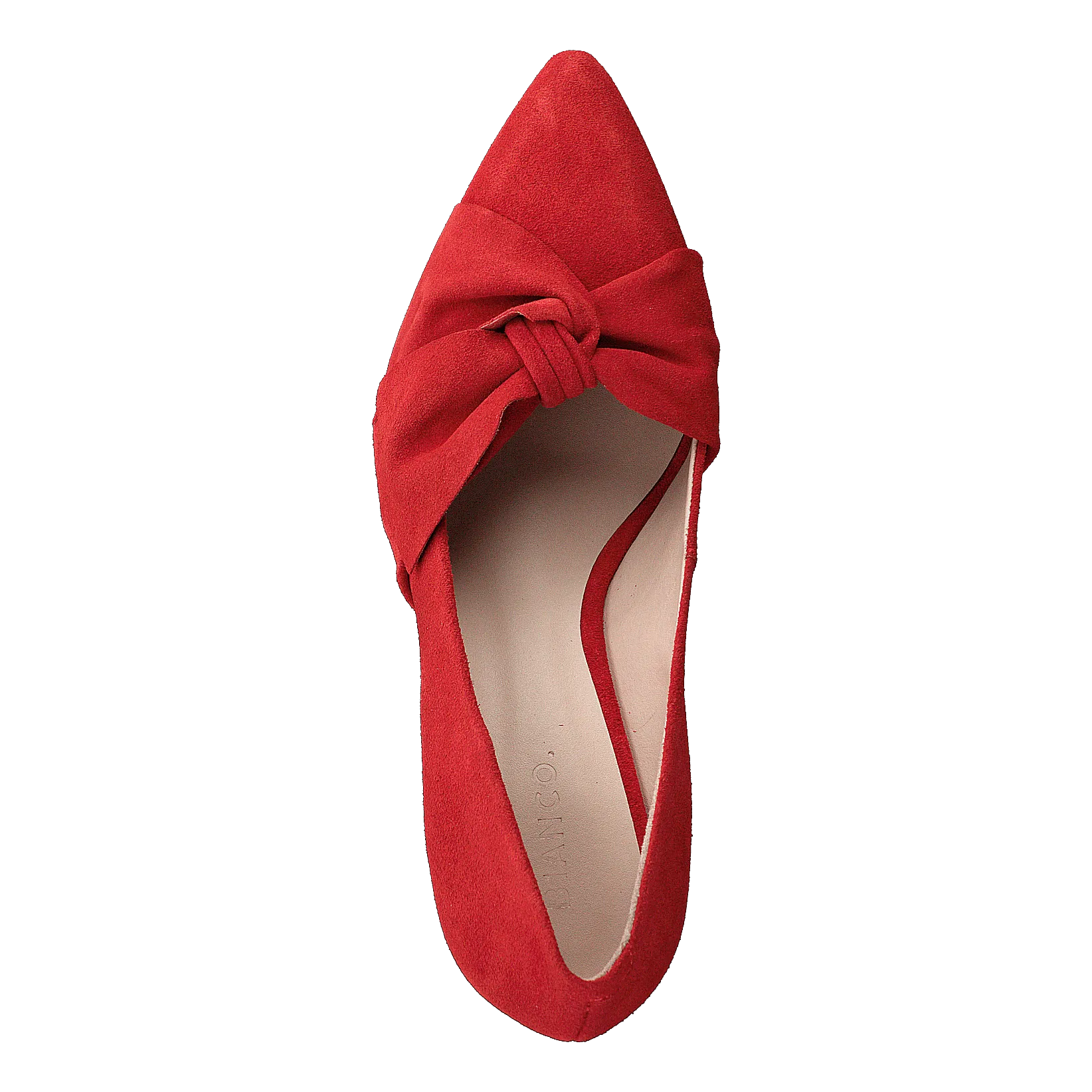 Zita Suede Bow Pump 441 - Red 1