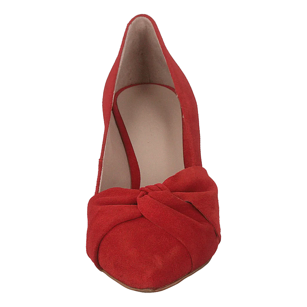 Zita Suede Bow Pump 441 - Red 1