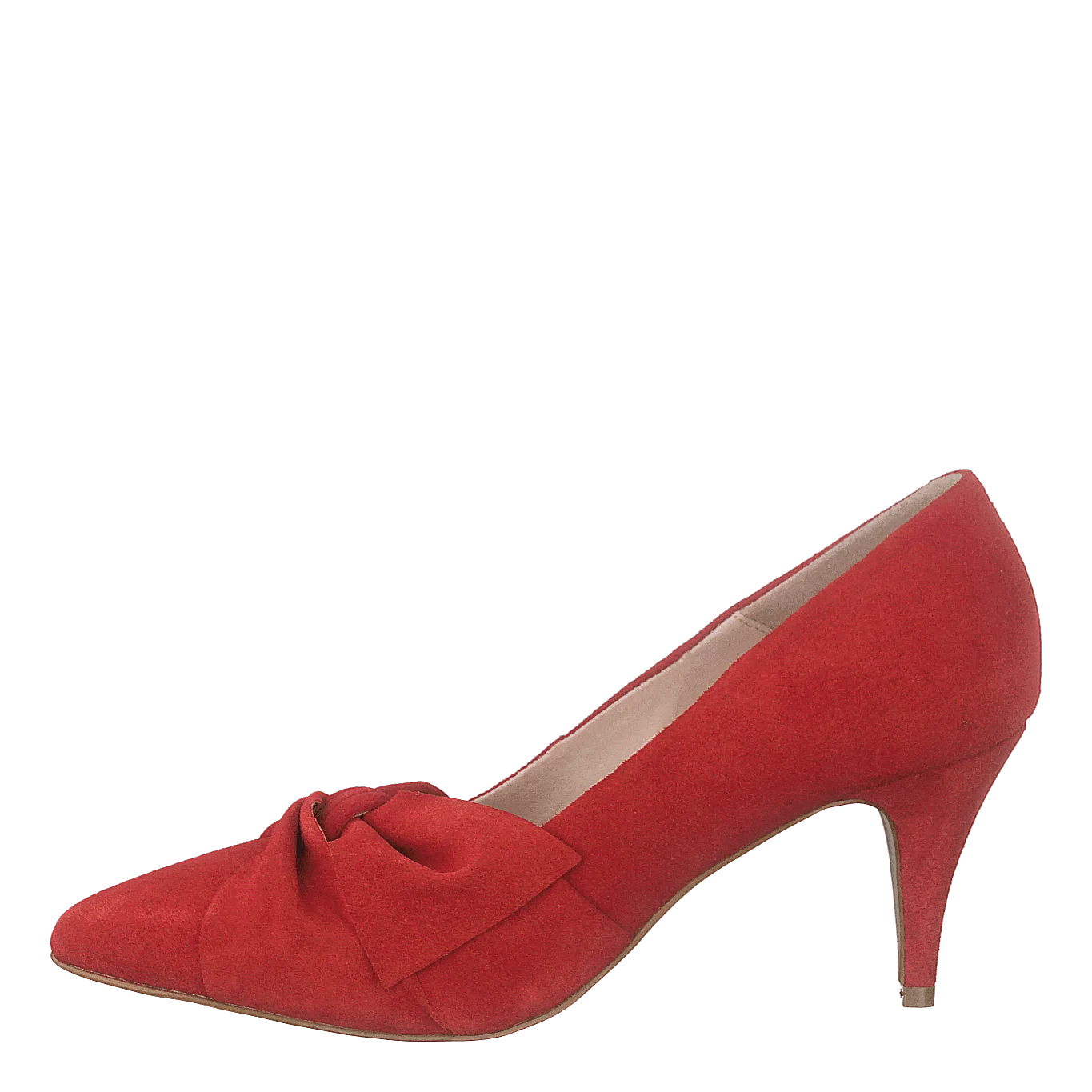 Zita Suede Bow Pump 441 - Red 1