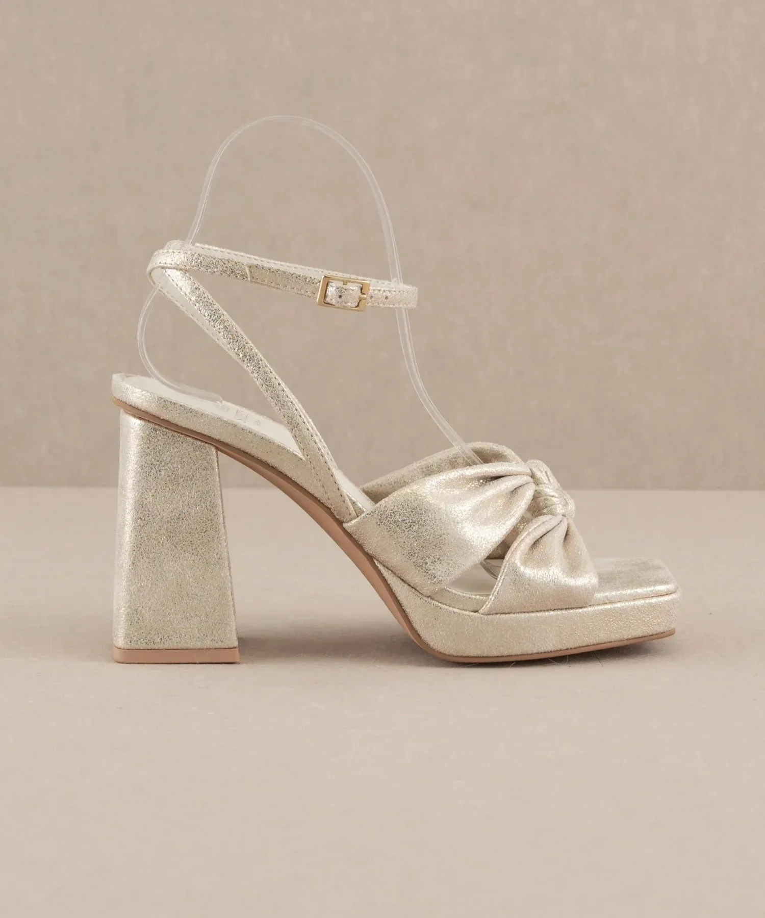 Zoey Platform Heels in Gold